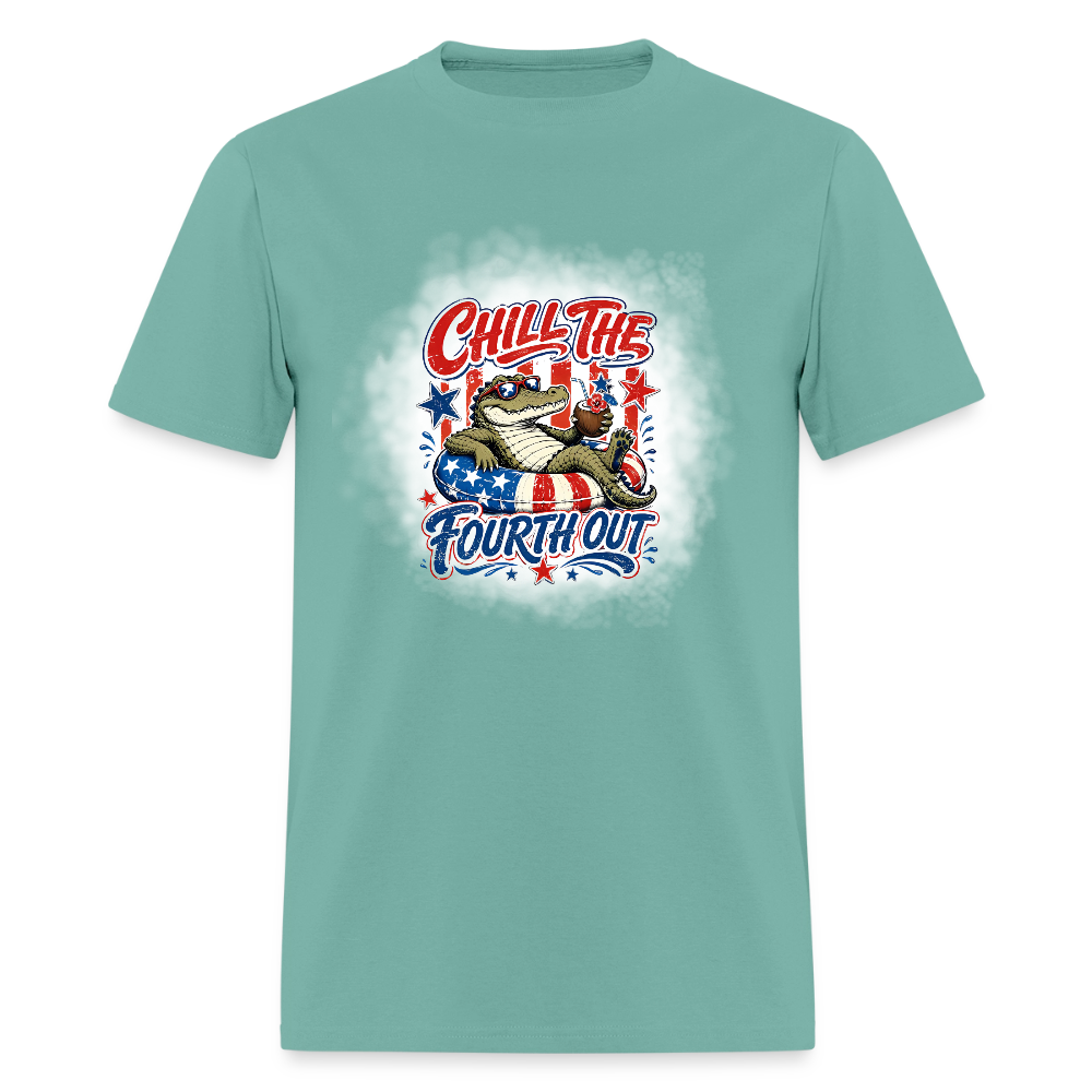 Chill the Fourth Out Croc T-Shirt | GILDAN 5000 - aquatic
