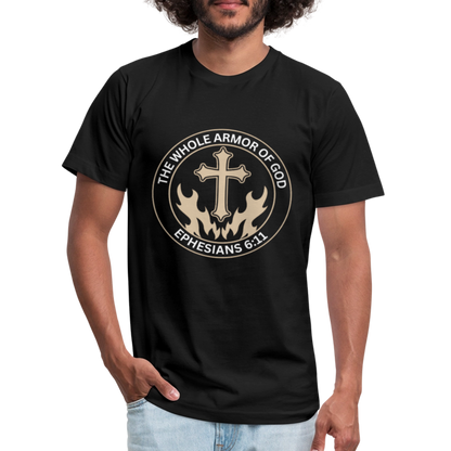 Ephesians 6:11 Unisex Jersey T-Shirt by Bella + Canvas - black