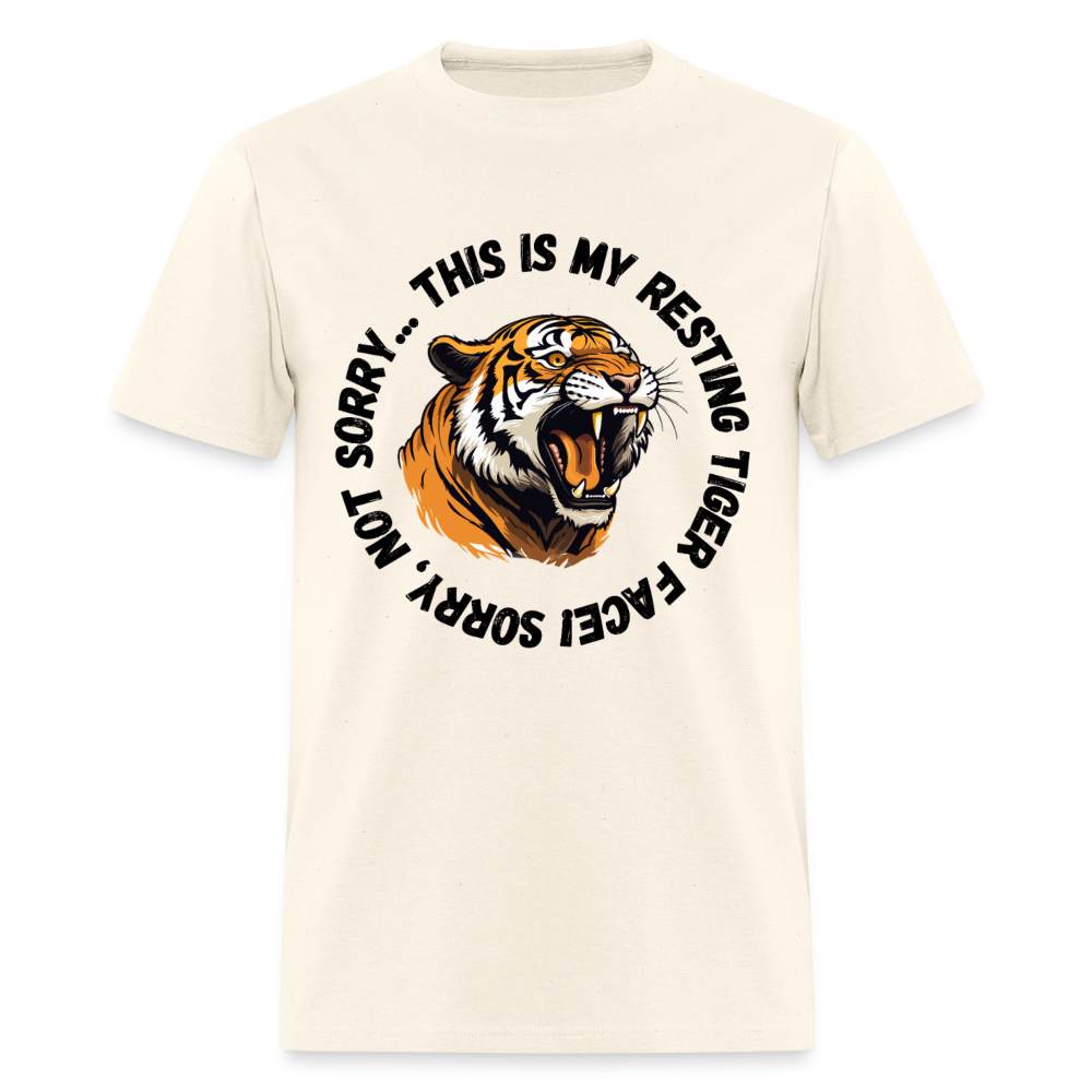 Resting Tiger Face 2 T-Shirt | GILDAN 5000 - sweet cream heather