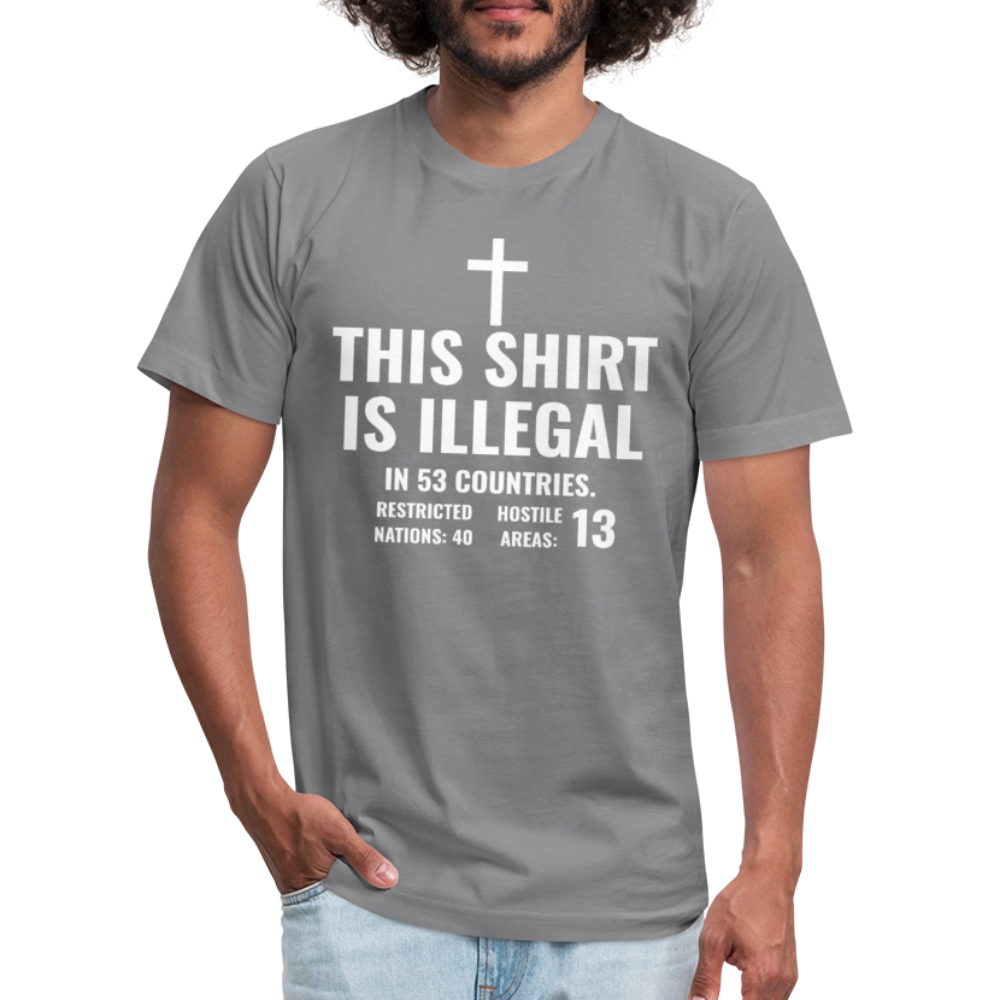 Illegal Shirt Jersey T-Shirt by Bella + Canvas - slate