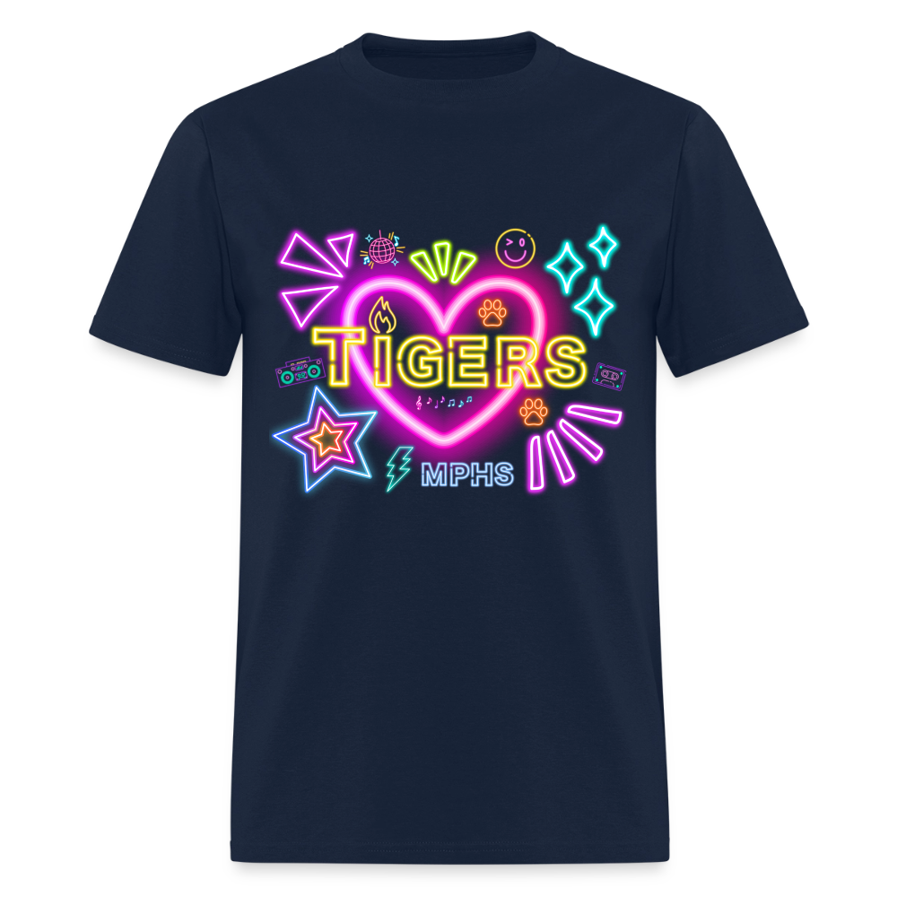 NEON Tigers MPHS T-Shirt | GILDAN 5000 - navy