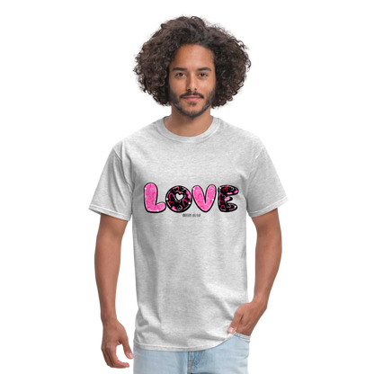 John 3:16 Pink and Black Classic T-Shirt - heather gray