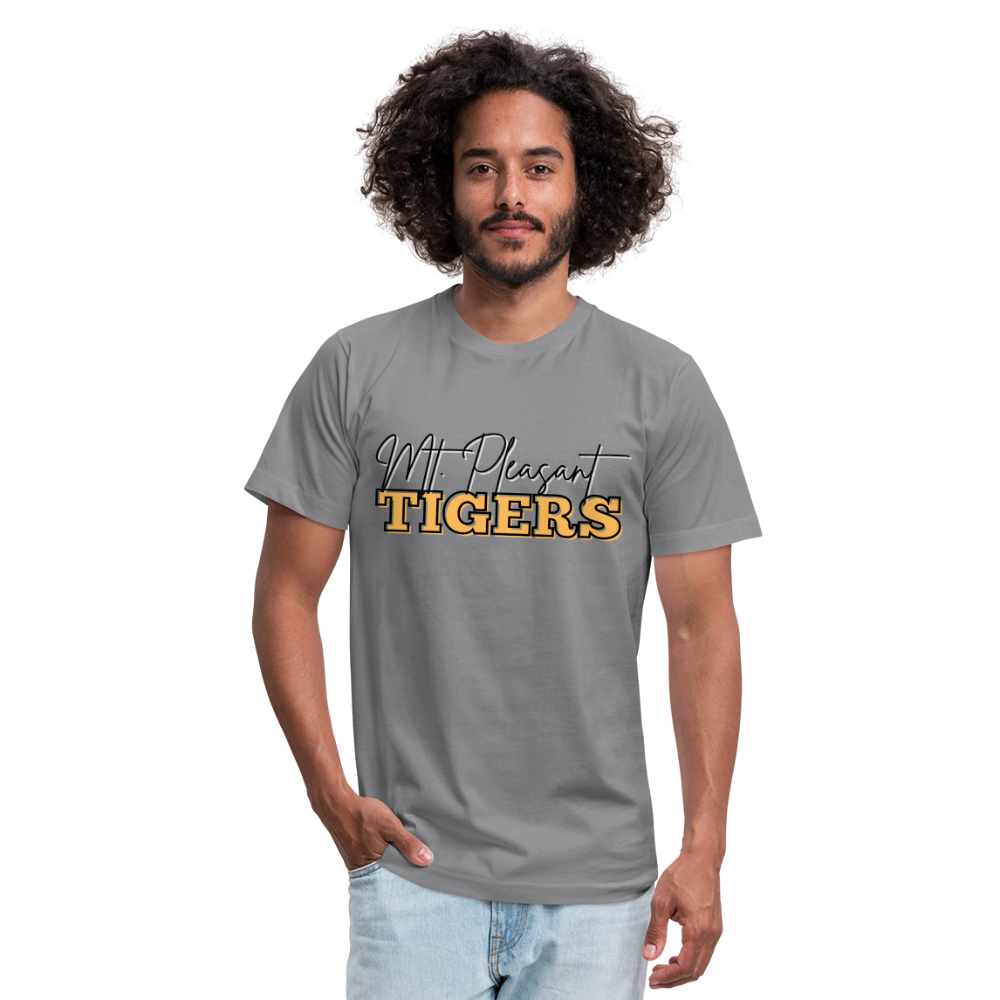 MP Tigers Bleed Black & Gold Unisex Jersey T-Shirt by Bella + Canvas - slate