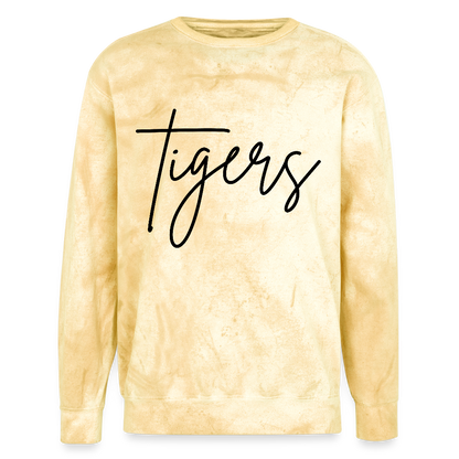 Tigers Unisex Colorblast Crewneck Sweatshirt - citrine