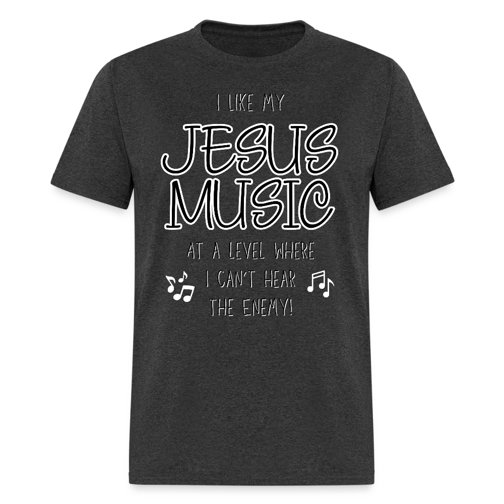 Jesus Music T-Shirt | GILDAN 5000 - heather black