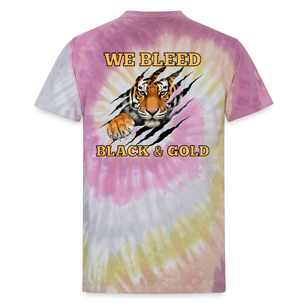 MP Tigers Bleed Black & Gold Unisex Tie Dye T-Shirt - Desert Rose