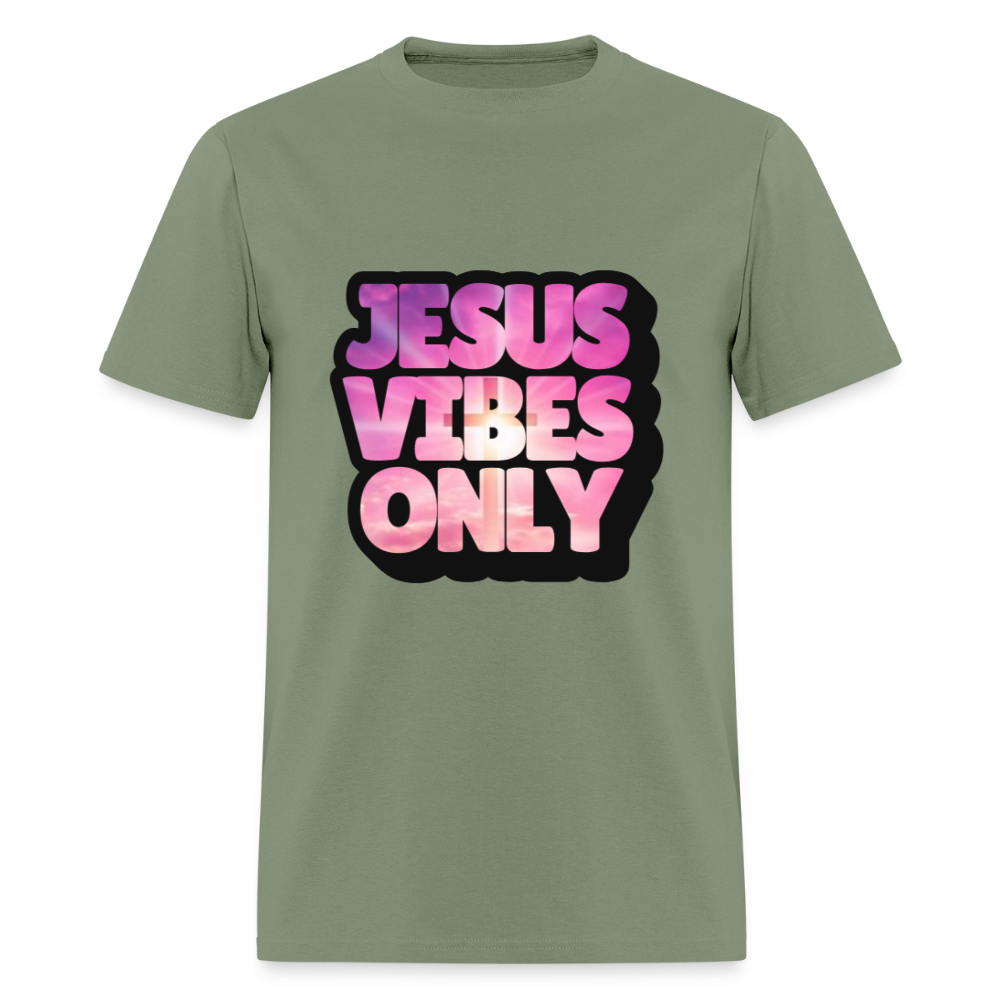 Jesus Vibes Only PINK & PURPLE Unisex Classic T-Shirt - military green