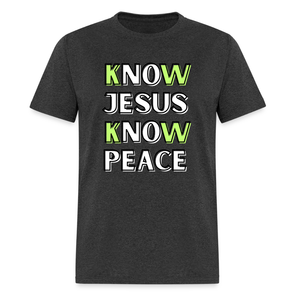No Jesus No Peace T-Shirt | GILDAN 5000 - heather black