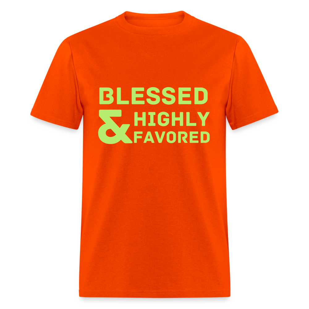 Blessed and Highly Favored Classic T-Shirt - orange