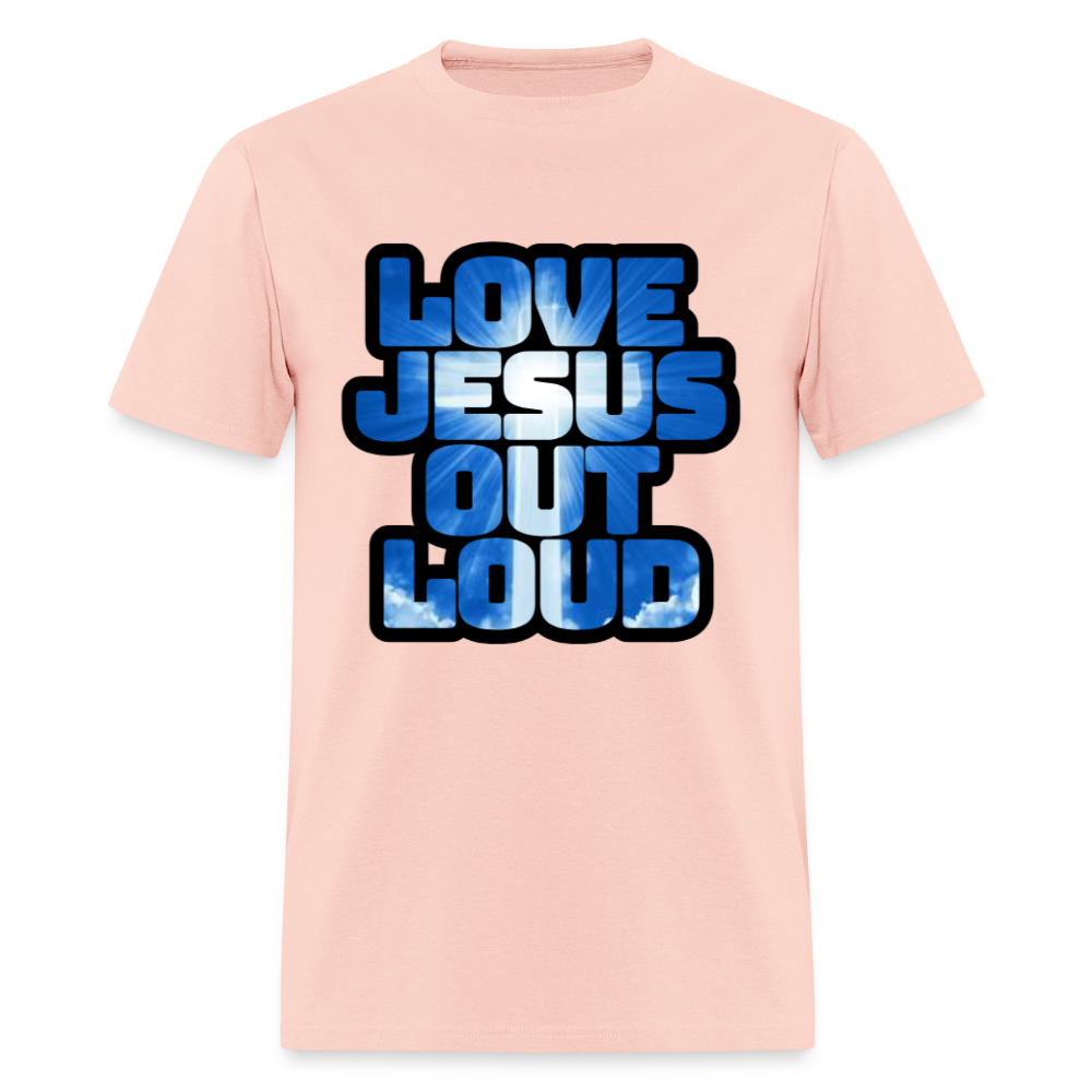 Love Jesus Out Loud - Blue and White Unisex Classic T-Shirt - blush pink 