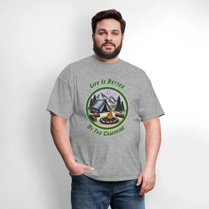 By the Campfire T-Shirt | GILDAN 5000 - heather gray