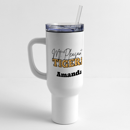 Customizable MP Tigers Bleed Black & Gold 40 oz Travel Tumbler - white
