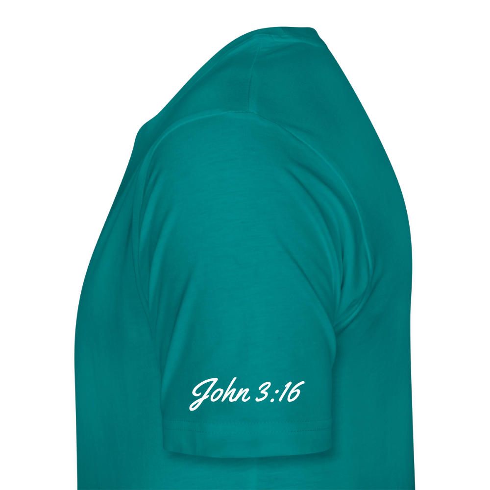 Jesus Gave His Life for Me and You! Premium Adult T-Shirt - teal
