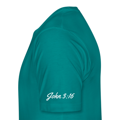 Jesus Gave His Life for Me and You! Premium Adult T-Shirt - teal