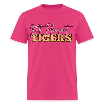 MP Bleed Black and Gold T-Shirt | GILDAN 5000 - fuchsia