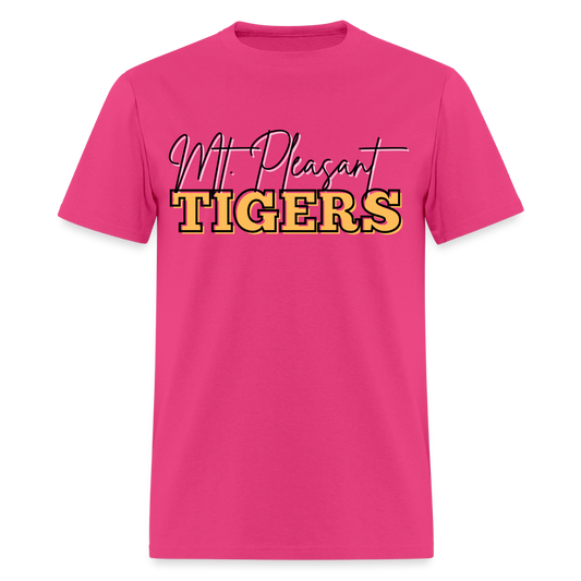 MP Bleed Black and Gold T-Shirt | GILDAN 5000 - fuchsia