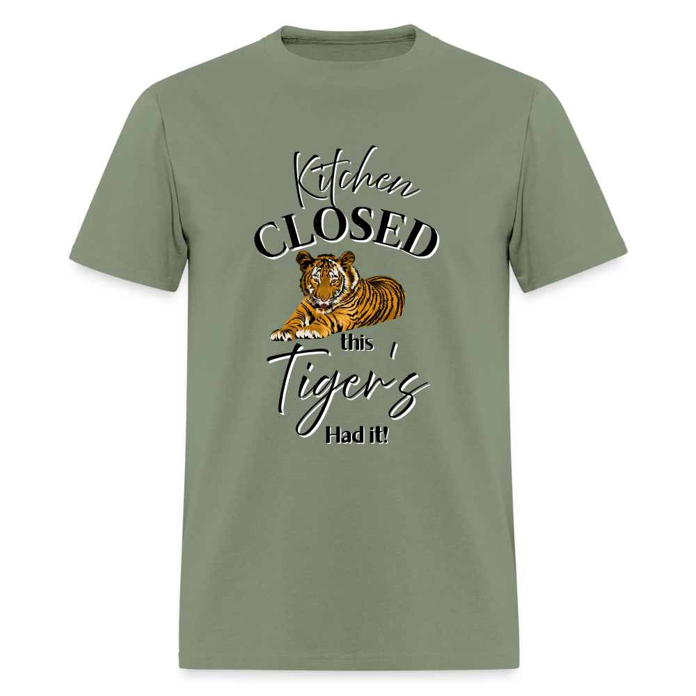 Kitchen Closed Tiger T-Shirt | GILDAN 5000 - military green