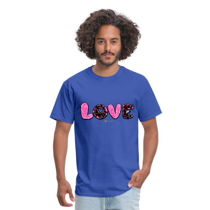 John 3:16 Pink and Black Classic T-Shirt - royal blue