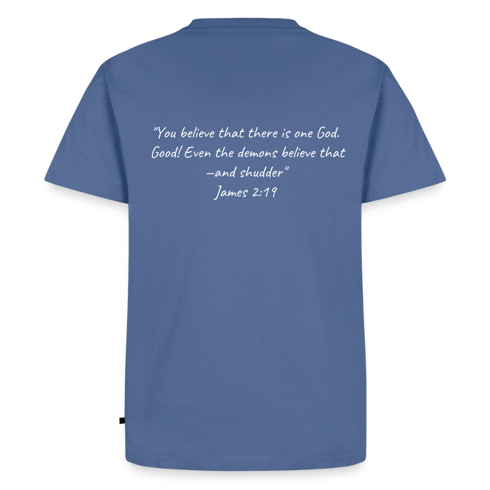 Make Demons Tremble James2:19 Premium Adult T-Shirt - stone blue 
