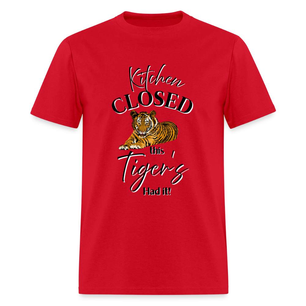 Kitchen Closed Tiger T-Shirt | GILDAN 5000 - red