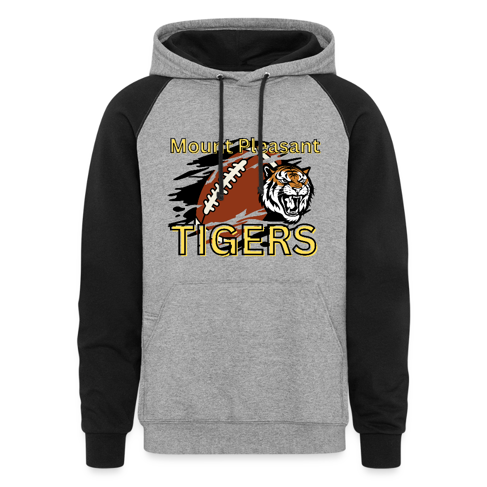 MP Tigers Football Colorblock Hoodie - heather gray/black