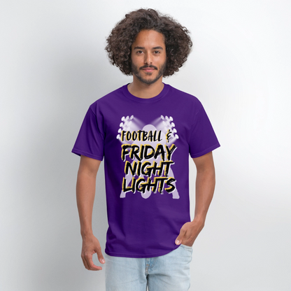 Football & Friday Night Lights T-Shirt | GILDAN 5000 - purple
