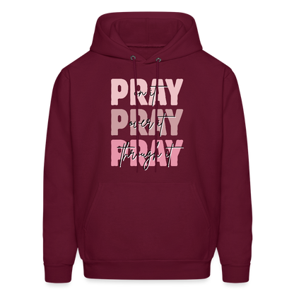 PRAY PRAY PRAY Hoodie - burgundy