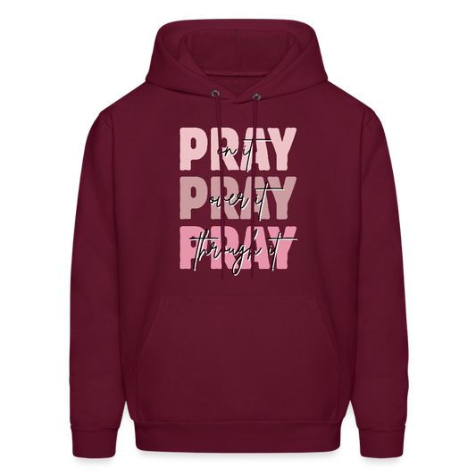 PRAY PRAY PRAY Hoodie - burgundy