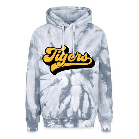 Tigers Adult Tie Dye Hoodie - spider silver