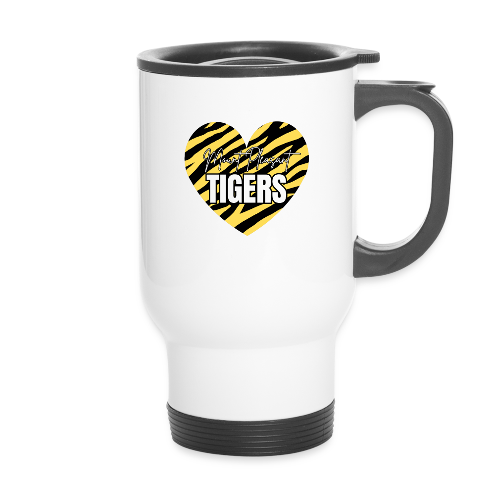 Tiger Heart Travel Mug - white