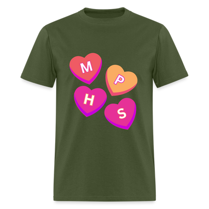 MPHS Convo Hearts Classic T-Shirt - military green