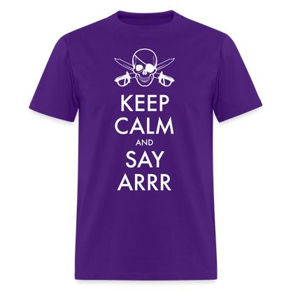 Keep Calm & Say ARRR Classic T-Shirt - purple