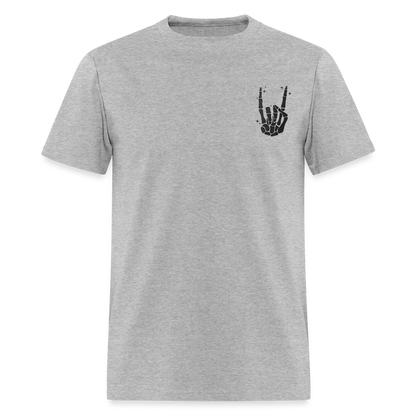 Chill the Fourth Out on Back T-Shirt | GILDAN 5000 - heather gray