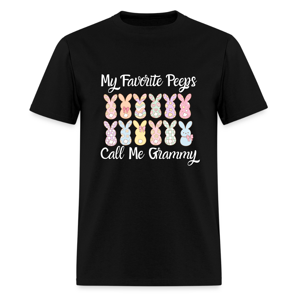 My Favorite Peeps Call Me Grammy 12 Peeps T-Shirt | GILDAN 5000 - black