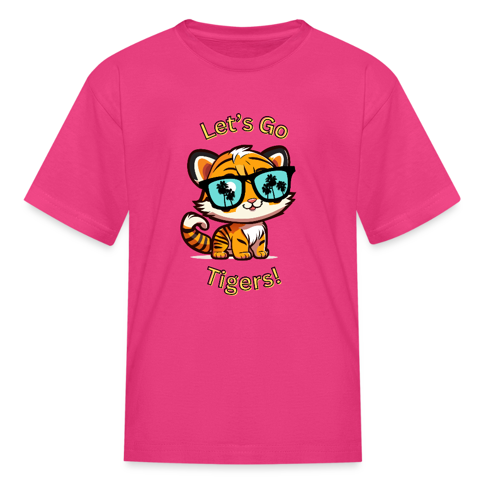 Let's Go Tigers Kids' T-Shirt - fuchsia