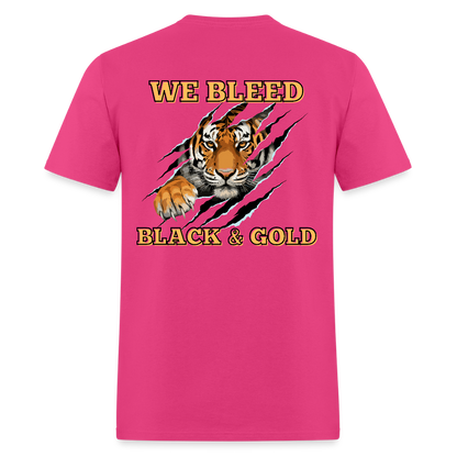 MP Tigers Bleed Black & Gold T-Shirt | GILDAN 5000 - fuchsia
