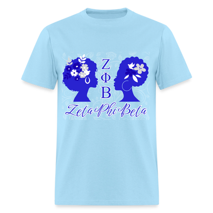 Customizable Zeta Phi Beta T-Shirt | GILDAN 5000 - powder blue