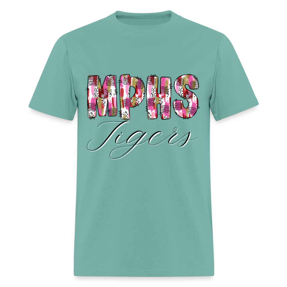 MPSH Tigers Patchwork T-Shirt | GILDAN 5000 - aquatic