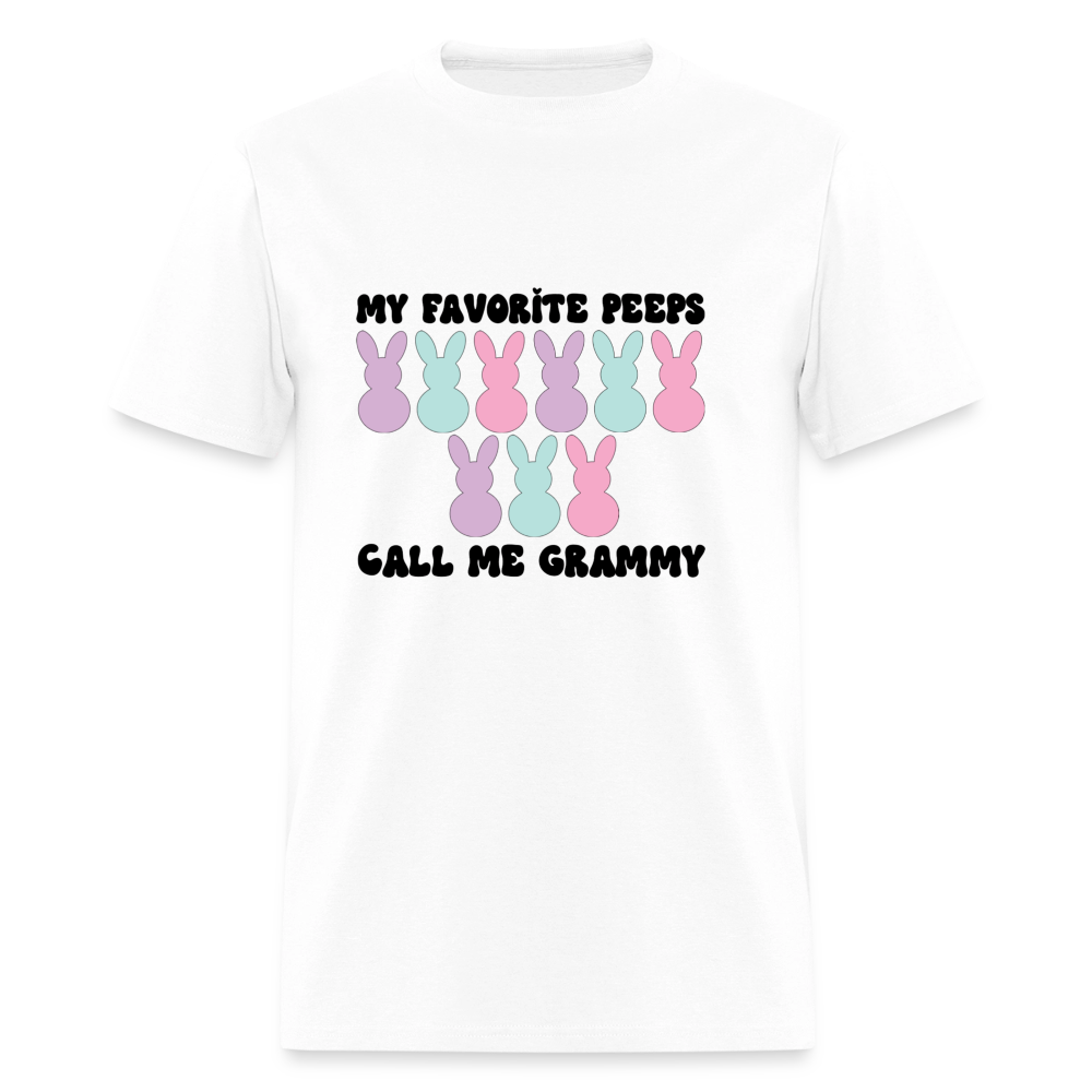 My Favorite Peeps Call Me Grammy T-Shirt | GILDAN 5000 - white