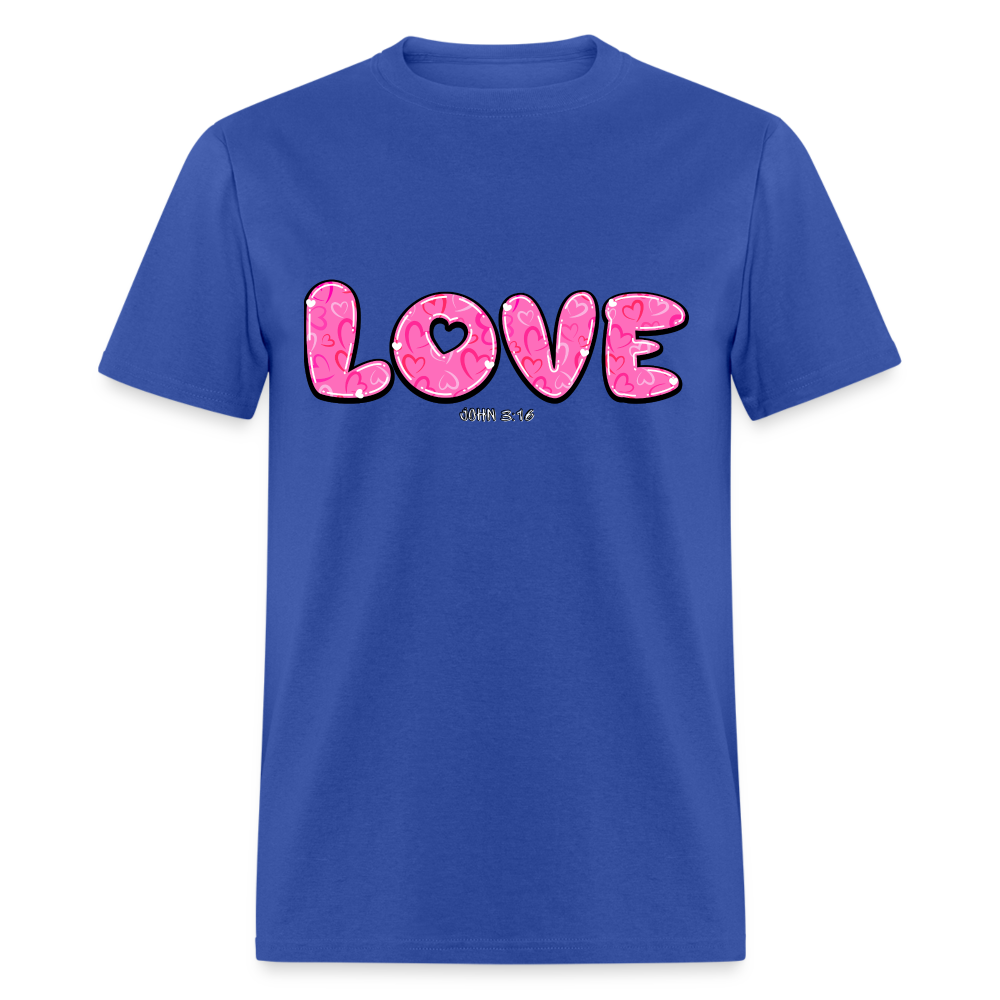 John 3:16 Pink Classic T-Shirt - royal blue
