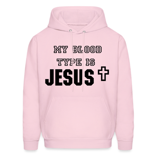 Blood type Hoodie - pale pink