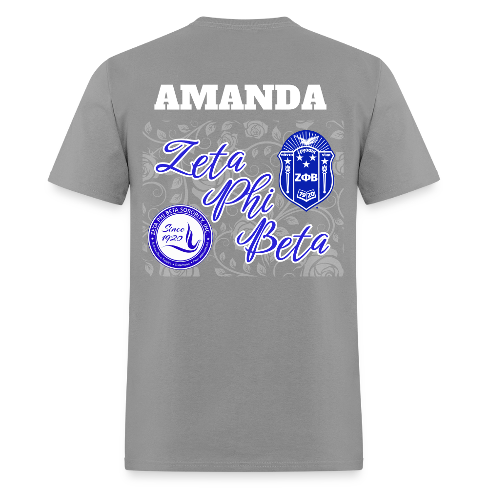 Customizable Zeta Phi Beta T-Shirt | GILDAN 5000 - rock