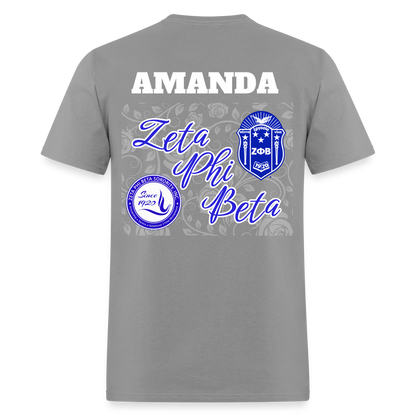 Customizable Zeta Phi Beta T-Shirt | GILDAN 5000 - rock