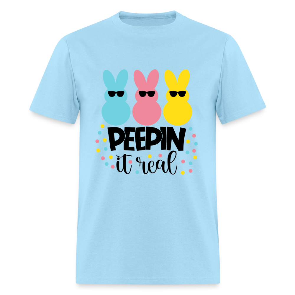 Peepin it real T-Shirt | GILDAN 5000 - powder blue
