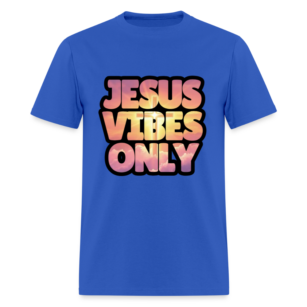 Jesus Vibes Only -Golden Pink Purple Unisex Classic T-Shirt - royal blue