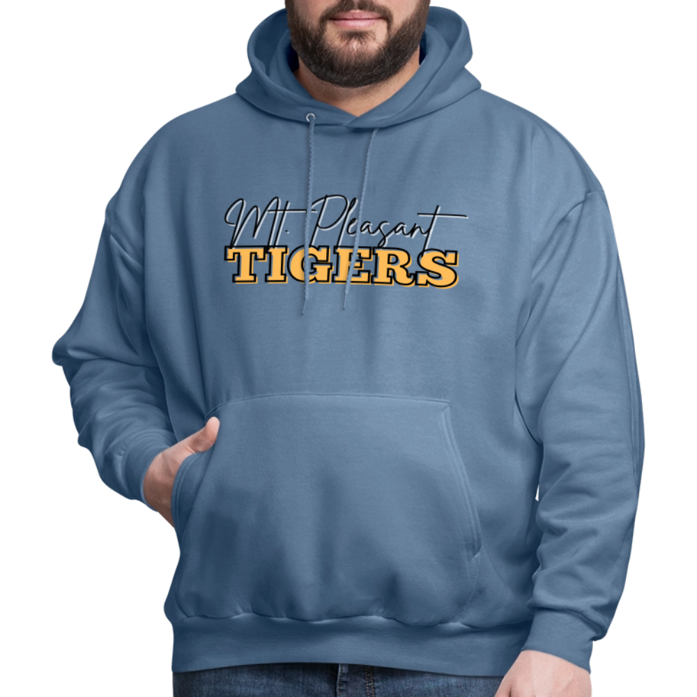 MP Bleed Black and Gold Hoodie - denim blue