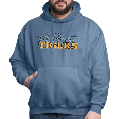 MP Bleed Black and Gold Hoodie - denim blue