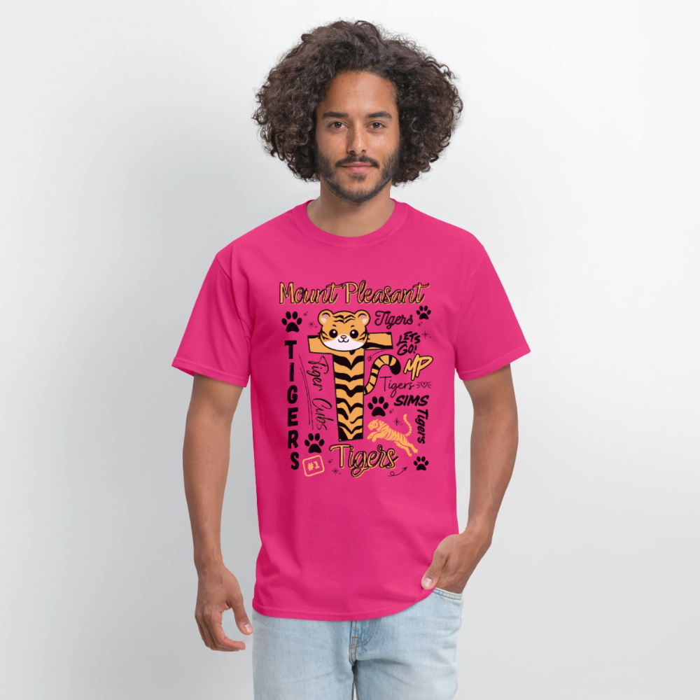 SIMS Tigers Adult T-Shirt | GILDAN 5000 - fuchsia
