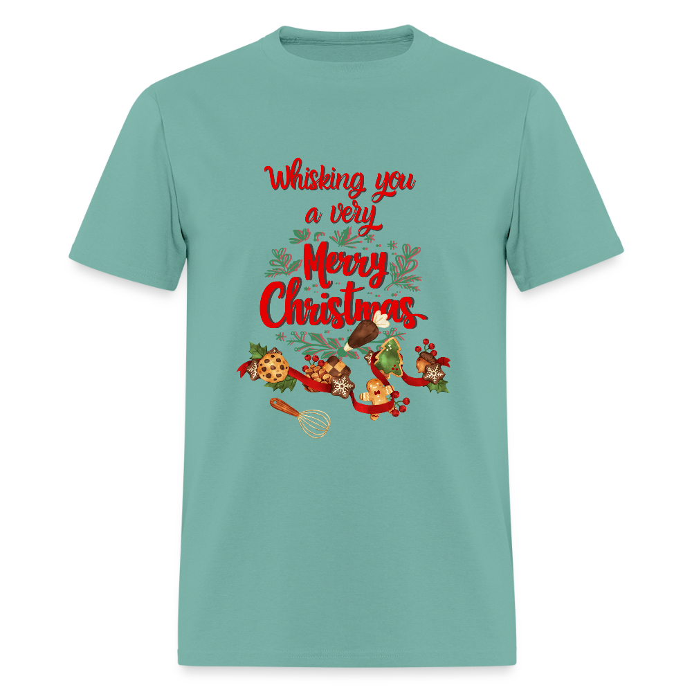 Whisking you a very Merry Christmas T-Shirt | GILDAN 5000 - aquatic