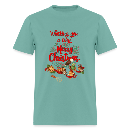 Whisking you a very Merry Christmas T-Shirt | GILDAN 5000 - aquatic